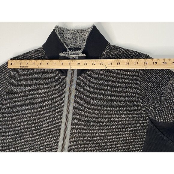 Carbon 2 Cobalt Jacket Mens L Black Gray Nuvola Sherpa Fleece Lined Knit Zip Jac - Picture 15 of 16